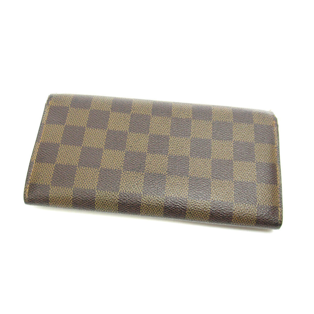 Louis Vuitton Damier Canvas Sarah Portefeuille Long Wallet Brown